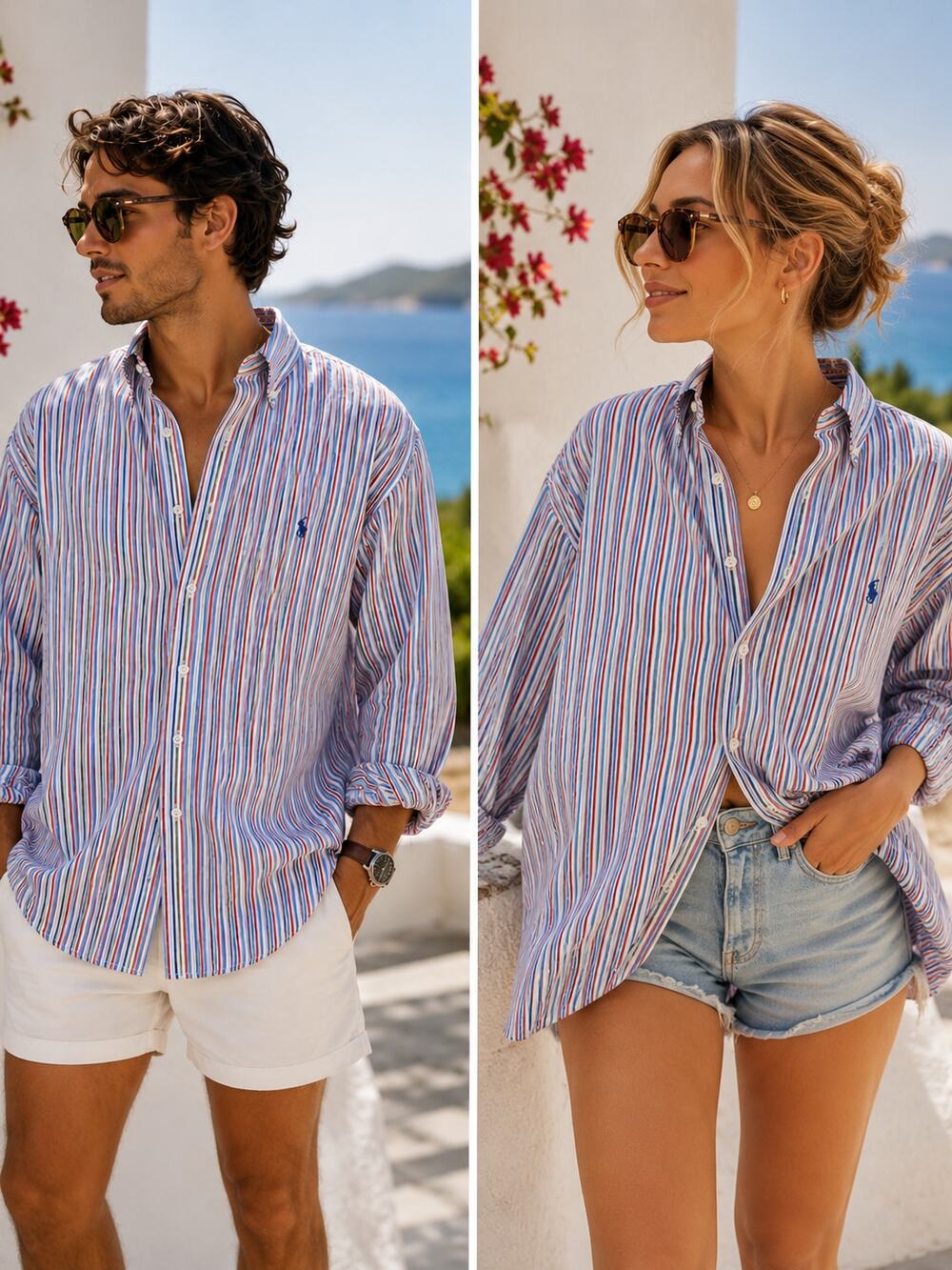 Ralph Lauren VTG 90s–Early 2000s Classic Fit Men's SZ 17/XL Striped Button Down